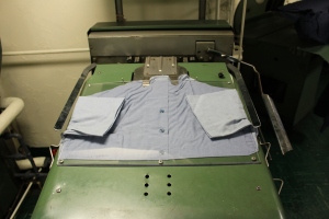 A shirt folding machine. Lee got pretty excited :)