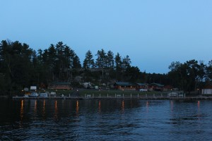 The resort from the lake