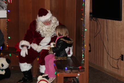Santa was great with the kids