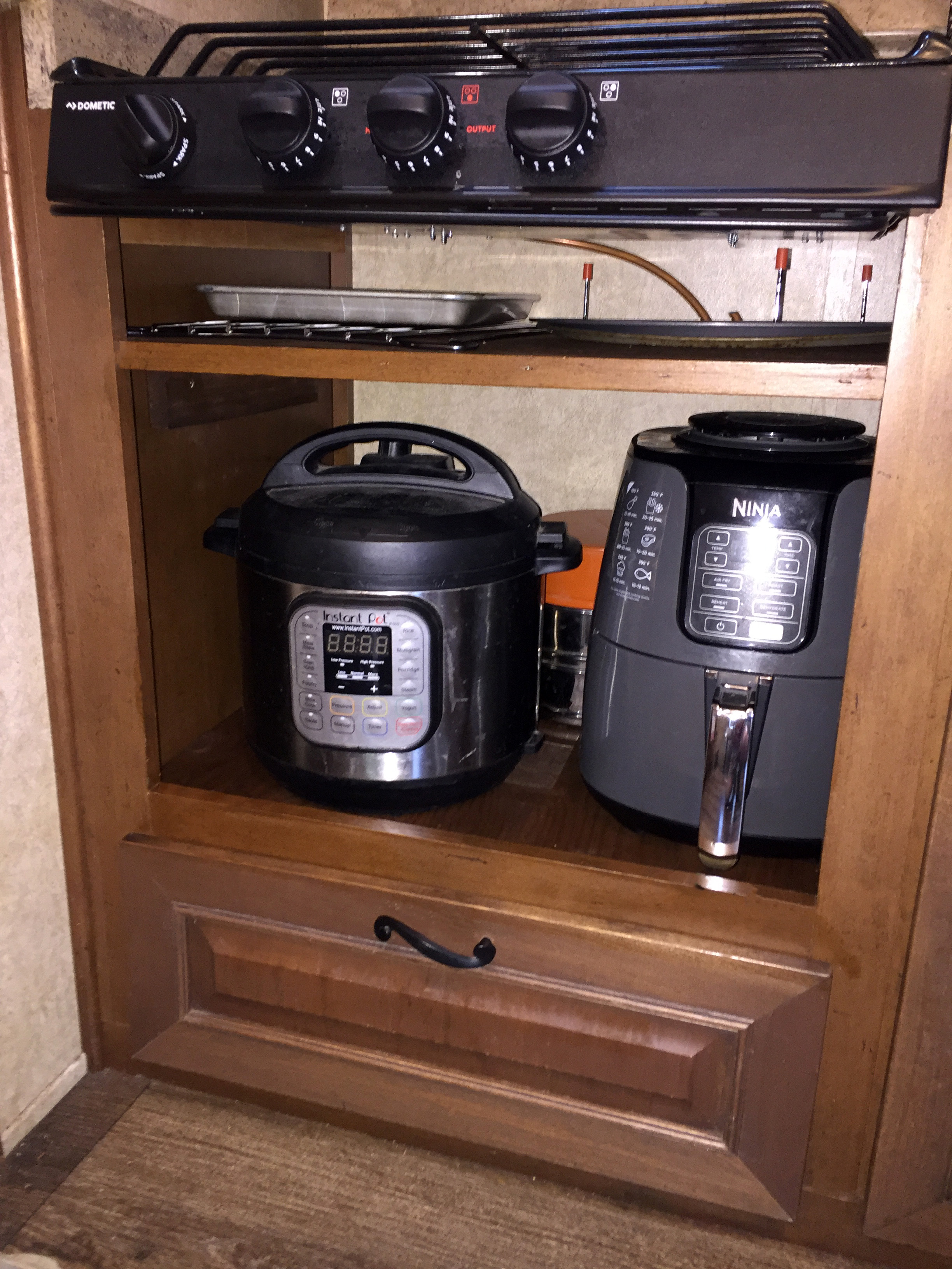 Removing the RV Stove and Creating a Cabinet